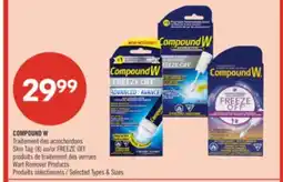 Pharmaprix COMPOUND W Skin Tag (8) or FREEZE OFF Wart Remover Products offer
