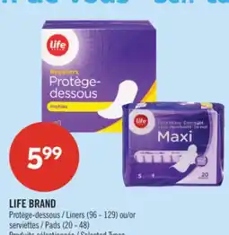 Pharmaprix LIFE BRAND Liners (96 - 129) or Pads (20 - 48) offer