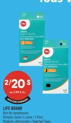 Pharmaprix LIFE BRAND Diabetic Socks offer