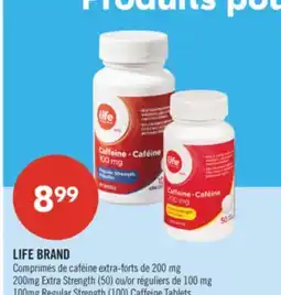 Pharmaprix LIFE BRAND 200mg Extra Strength (50) or 100mg Regular Strength (100) Caffeine Tablets offer