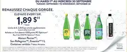 Pharmaprix Maison Perrier, San Pellegrino, Essentia offer