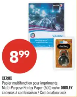 Pharmaprix XEROX Multi-Purpose Printer Paper (500) or DUDLEY Combination Lock offer