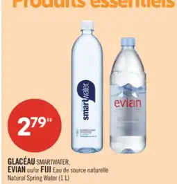 Pharmaprix GLACÉAU SMARTWATER, EVIAN or FIJI Natural Spring Water offer