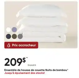 Dormez Vous Ensemble de housse de couette Nuits de bambou offer
