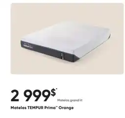 Dormez Vous Matelas TEMPUR Prima Orange offer
