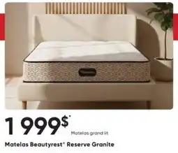 Dormez Vous Matelas Beautyrest Reserve Granite offer