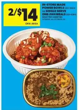 Real Canadian Superstore In-Store Made Power Bowls or Single Serve One-Pan Meals offer