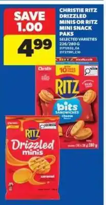 Real Canadian Superstore Christie Ritz Drizzled Minis or Ritz Mini Snack Paks offer