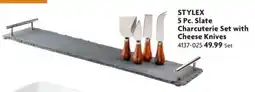 Home Hardware Stylex Slate Charcuterie Set with Cheese Knives offer