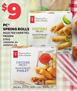 Loblaws PC spring rolls offer