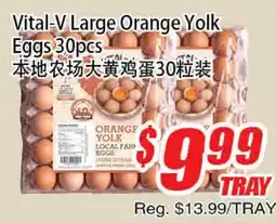 WinCo Food Mart Vital-V Large Orange Yolk Eggs 30pcs offer