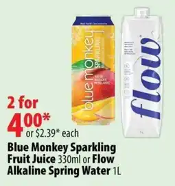 London Drugs Blue Monkey Sparkling Fruit Juice offer