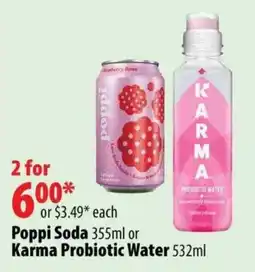 London Drugs Poppi Soda or Karma Probiotic Water offer