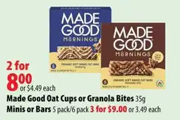 London Drugs Made Good Oat Cups or Granola Bites offer