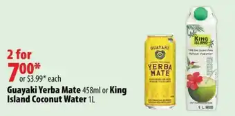 Guayaki Yerba Mate or King Island Coconut Water