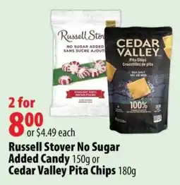 London Drugs Russell Stover No Sugar Added Candy or Cedar Valley Pita Chips offer