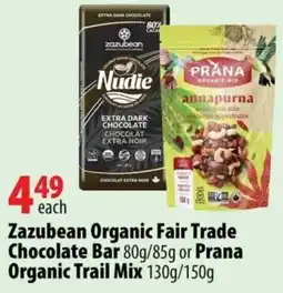 London Drugs Zazubean Organic Fair Trade Chocolate Bar offer