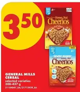 No Frills General Mills cereal selected varieties offer