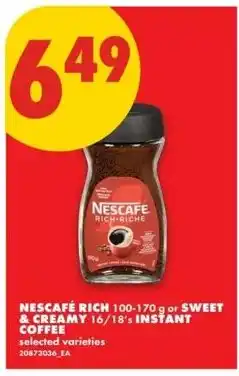 No Frills Nescafe rich coffee offer