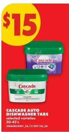 No Frills Cascade auto dishwasher tabs offer