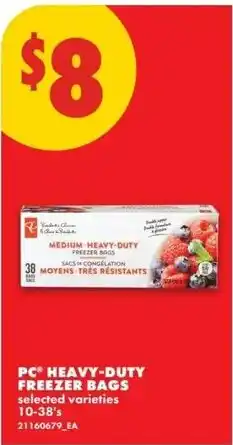 No Frills PC heavy-duty freezer bags offer