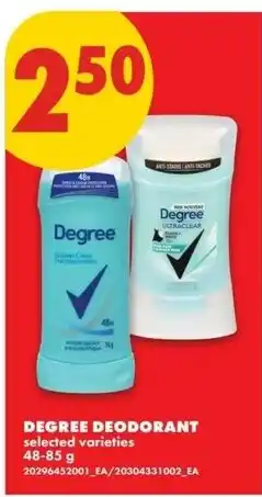 No Frills Degree deodorant offer