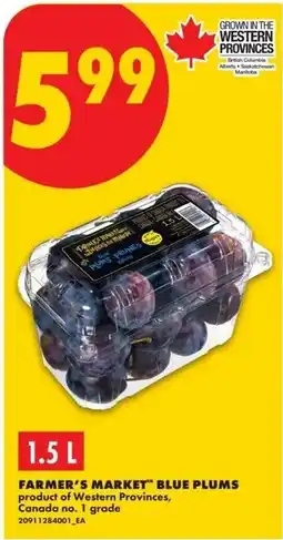 No Frills Farmer's market blue plums offer