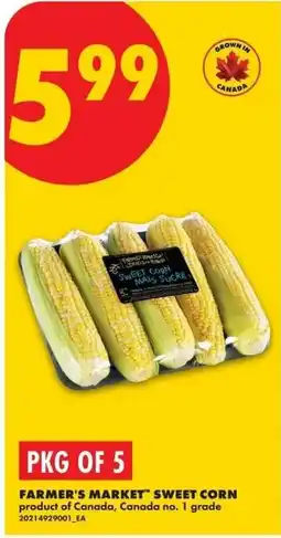 No Frills Farmer's market sweet corn offer