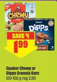 FreshCo Quaker Chewy or Dipp's Granola Bars offer