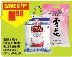 FreshCo Sekka Rice or India Gate Basmati Rice offer