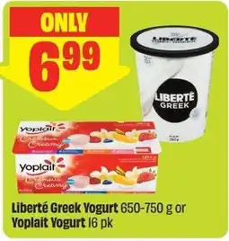 FreshCo Liberté Greek Yogurt or Yoplait Yogurt offer