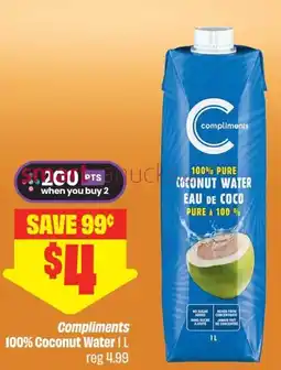 FreshCo Compliments 100% Coconut Water offer