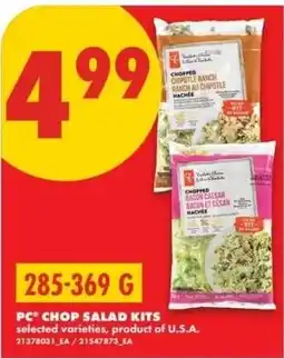 No Frills PC chop salad kits offer