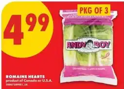 No Frills Andy boy romaine hearts offer