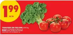 No Frills Tomatoes on the vine kale offer
