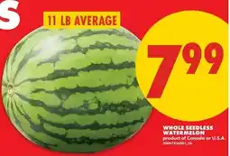No Frills Whole seedless watermelon offer