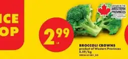 No Frills Broccoli crowns offer
