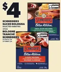 Independent Grocer Schneiders sliced bologna offer
