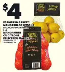 Independent Grocer Farmers Market mandarin or lemons offer