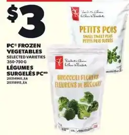 Independent Grocer PC frozen vegetables selected varieties offer