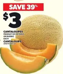 Independent Grocer Cantaloupes offer