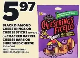 Independent Grocer Black diamond cheese sticks or cracker barrel cheese bars or shredded cheese offer