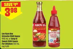 FreshCo Lee Kum Kee Sriracha Chili Sauce or Aroy-D Sweet Chili Sauce For Chicken offer