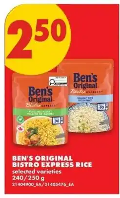 No Frills Ben's original bistro express rice offer