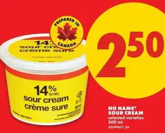 No Frills No Name sour cream offer