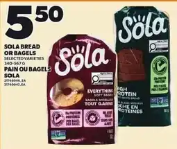 Independent Grocer Sola bread or bagels offer