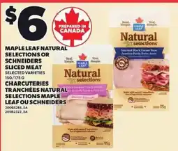 Independent Grocer Maple Leaf Natural Selections Sliced Meat offer