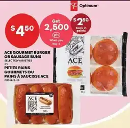 Independent Grocer Ace gourmet burger or sausage buns offer