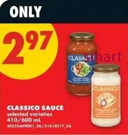 No Frills Classico sauce selected varieties offer
