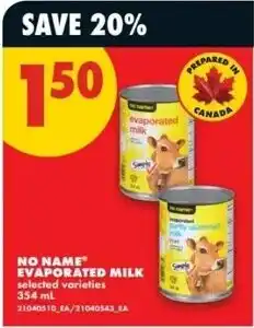 No Frills No Name evaporated milk offer
